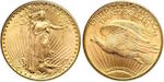 gold US 20 liberty gaudens