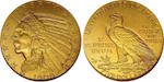 gold US 5 liberty indian